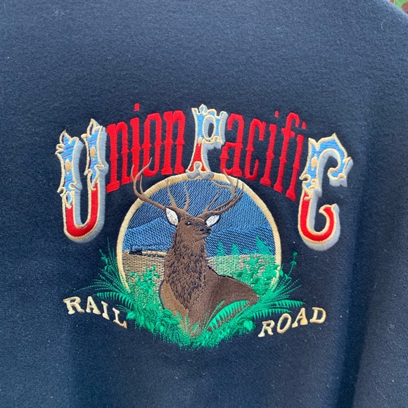 Vintage Union Pacific Railroad Embroidered Varsity Letterman Jacket - Picture 5 of 7